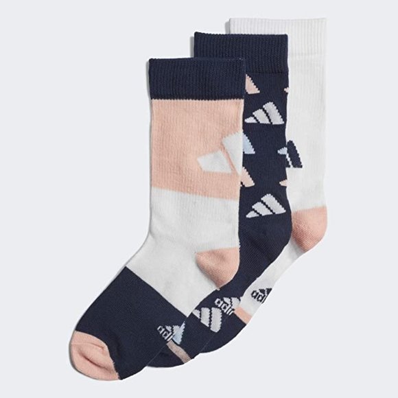 Adidas  Toddler ED8614 Kids 3-Pack Crew Socks - Picture 1 of 1